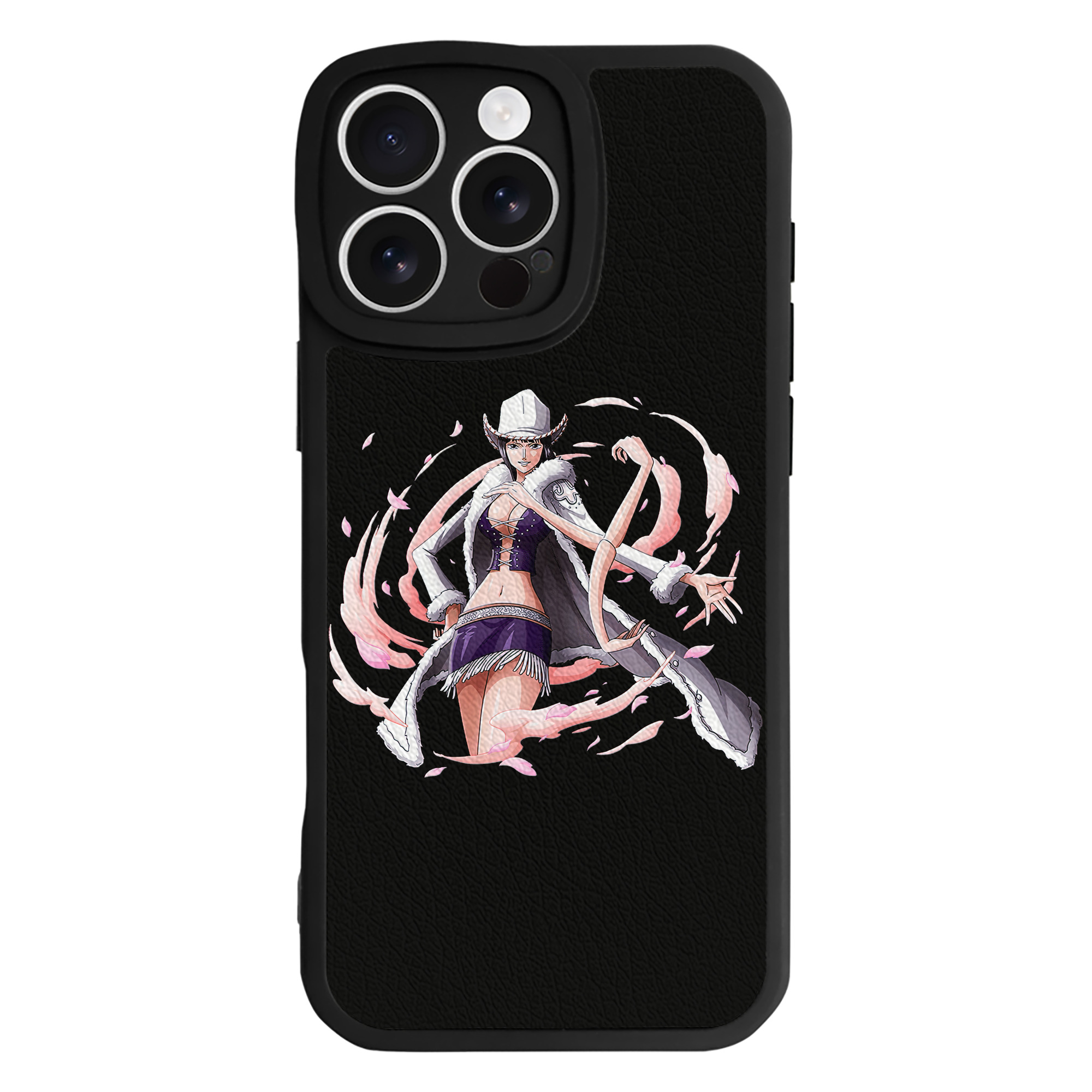 （画像用） ワンピース ニコ・ロビン ONE PIECE Nico Robin 【iPhone 16シリーズ対応】シリコンスマホケース（レザー調） 材質：シリコン